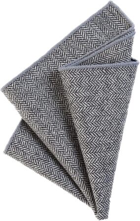 Метелик чоловічий DonDon Tweed 12x6 см з нагрудною хустинкою 23x23 см, бавовна, сіро-клітинчастий візерунок