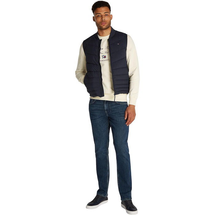 Жилет чоловічий Tommy Hilfiger Mix Quilt водонепроникний, великий розмір 3XL, колір Blue (Desert Sky)