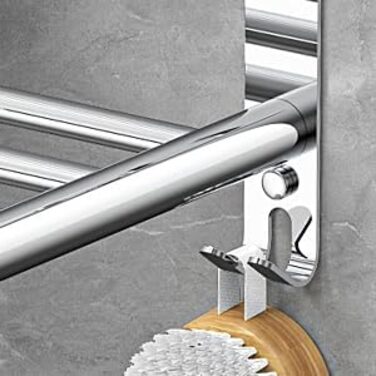 Adjustable 17-30 Inch Towel Bar for Bathroom Kitchen Towel Holder Dishcloth Hanger SUS304 Stainless Steel Wall Mount No Drill (Double Layer Towel Holder)
