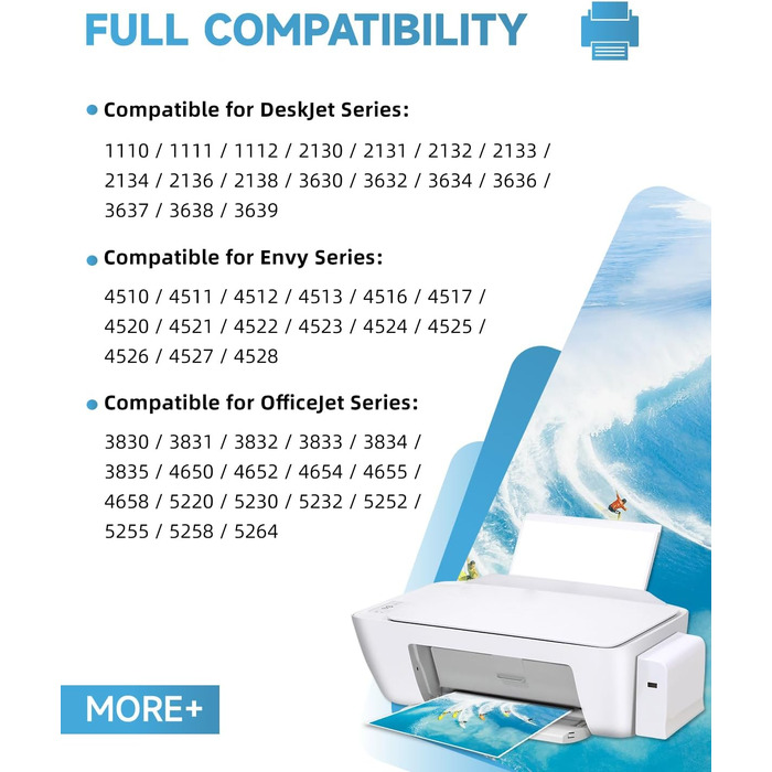 Картриджі для принтера HP 302 XL сумісні (чорний та кольоровий), Multipack для HP Envy 4520, 4525, 4527, DeskJet 3630, 3636, OfficeJet 3830, 3831, 5230, 5232