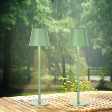 Набір з 2 бездротових настільних ламп LED з акумулятором, сенсорне регулювання яскравості, 3 режими кольору, USB-C зарядка для спальні, столу, кемпінгу (Чорний)