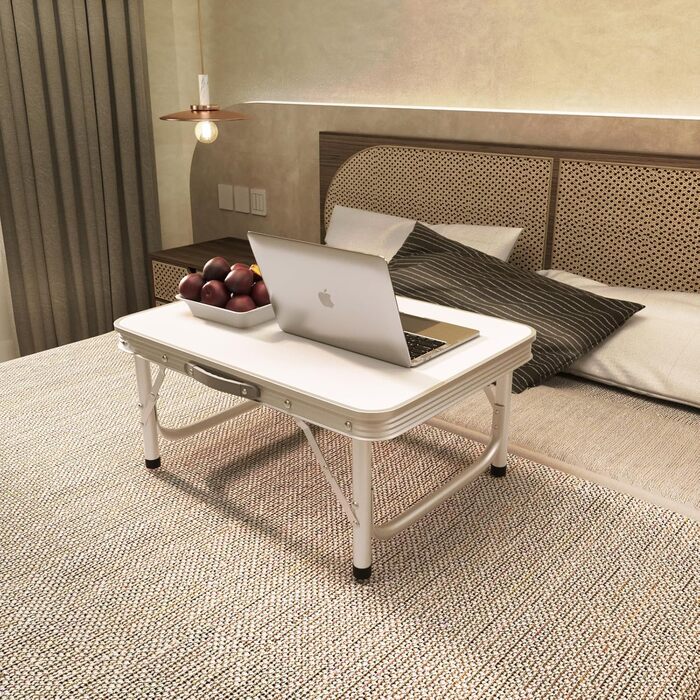 Складний алюмінієвий стіл для пікніка, кемпінгу, саду та вечірок 120x60x70 см, регульована висота