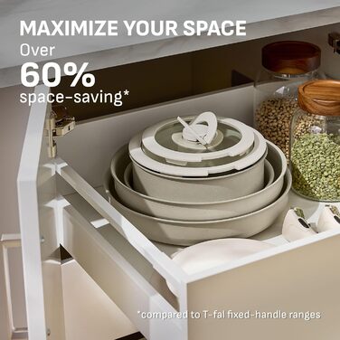 Набір посуду T-FAL Ingenio Essentials 11 предметів, гранітне титанове покриття, антипригарне, для духовки, бежевий