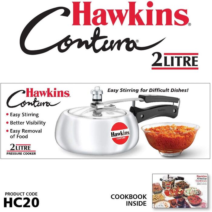 Скороварка Hawkins Contura з внутрішньою кришкою, алюмінієва, 2 л, срібляста