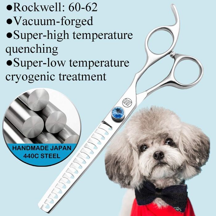 Професійна ножиця для грумінгу собак Moontay 7 дюймів (440C сталь)