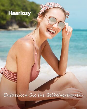 Пристрій для епіляції IPL Haarlosy з функцією охолодження - безболісна епіляція лазером, 3 функції (HR/SC/RA), 9 рівнів, 999 900 імпульсів для жінок та чоловіків, для тіла, ніг, зони бікіні, пахв (білий)