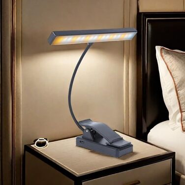 Світлодіодна кліпса-лампа для читання CCHK-18 з USB зарядкою та акумулятором, 18 LED, 4 режими світла, 3 рівні яскравості, складна, для книги, ліжка, офісу, подорожей