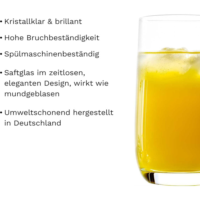 Набір келихів Stölzle Lausitz Weinland Longdrink 6 шт, 390 мл - Кришталеві келихи для коктейлів, води, соків - Міцні, для посудомийної машини
