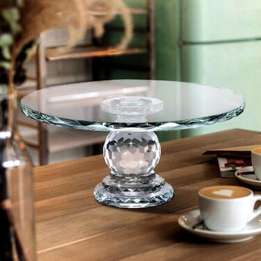 Обертова підставка для тортів Uten: кришталева платформа для декорування випічки