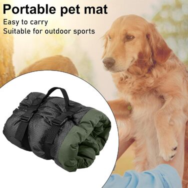 Водонепроникний килимок для собак GBKDQQ 90 x 60 см, для подорожей, миється, для собак та котів, портативний, для дому та на вулицю, кемпінг (зелений)