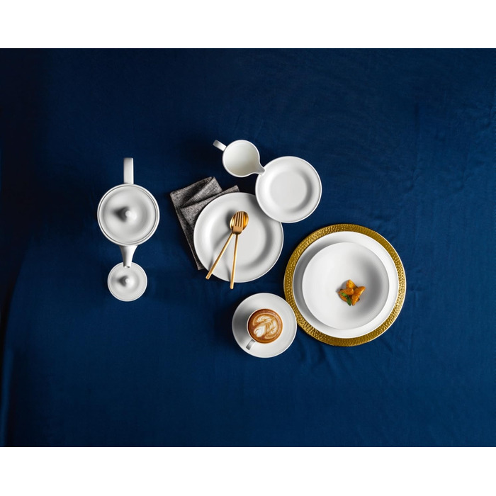 Сервіз столовий SELTMANN WEIDEN Beat 12-частинний - білий, з рельєфним декором, круглий