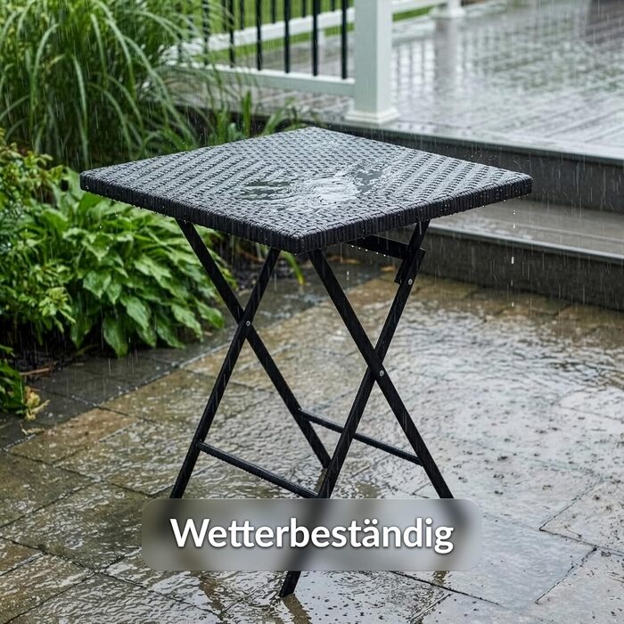 Складаний стіл Floordirekt Kobe для буфета, саду, тераси, балкона та кемпінгу - 183x76 см