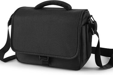 Водонепроникна сумка для камери SLR з дощовиком, ударостійка фотосумка з підкладкою, для щоденного використання (чорна)