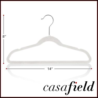 Вешалки для дитячого одягу Casafield з оксамиту, 50 шт, 35.6 см, колір слонова кістка