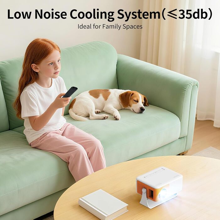 Міні проектор YOTON Y3 1080P: портативний, для домашнього кінотеатру, HDMI/USB/Phone/PS5, жовтий