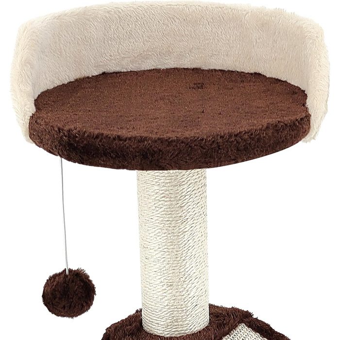 Дерев'яний кігтечка для котів Beltom® Kratzbaum 54 см, рожево-білий (коричнево-бежевий)