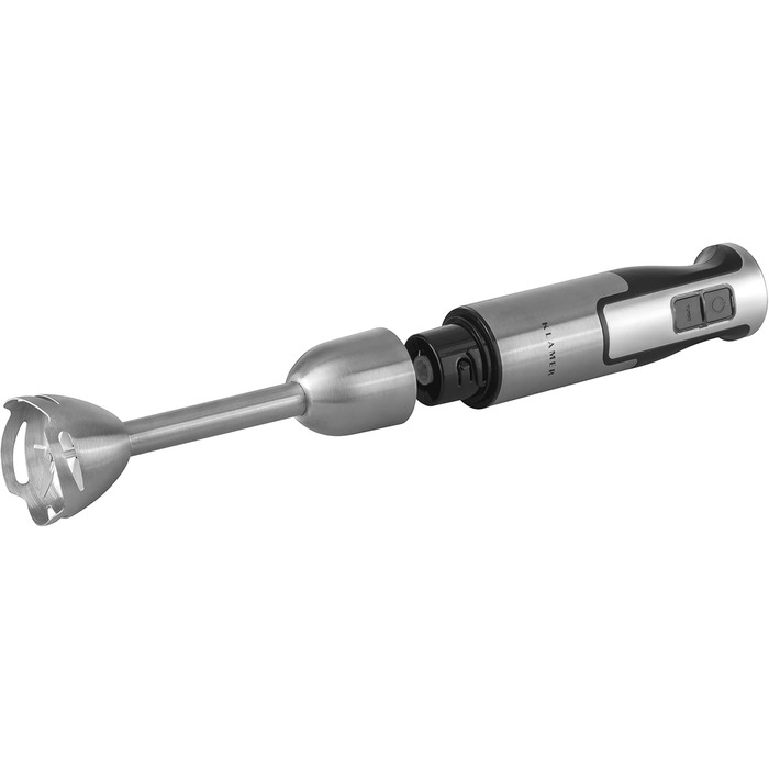 KLAMER Stabmixer 800W: 4-в-1 Пюрірувальник зі сталі, регулювання швидкості та Turbo-функція, Classic Single