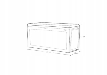 Садова скриня Keter Samoa Rattan Box 270 л, коричнева