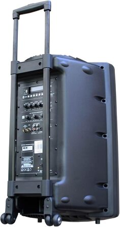 E-Lektron EL38-M MK-III: Портативна акустична система 900W з Bluetooth, MP3, USB, SD, FM, 2 мікрофонами та пультом - Звукове обладнання для вечірок та заходів