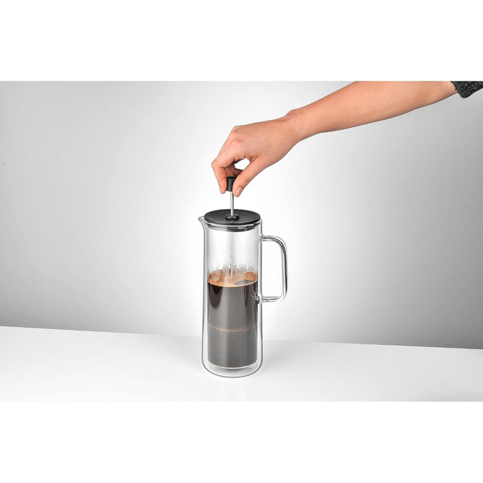 WMF Coffee Time Coffeepress double-walled 0.75l, French Press, coffee maker for 6 cups, glass, dishwasher-safe