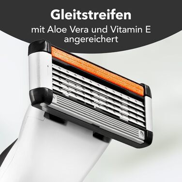 Чоловіча бритва BIC Hybrid 5 Flex, набір з 10 змінних касет по 5 лез, з алое вера та вітаміном E, з тримером для точного гоління