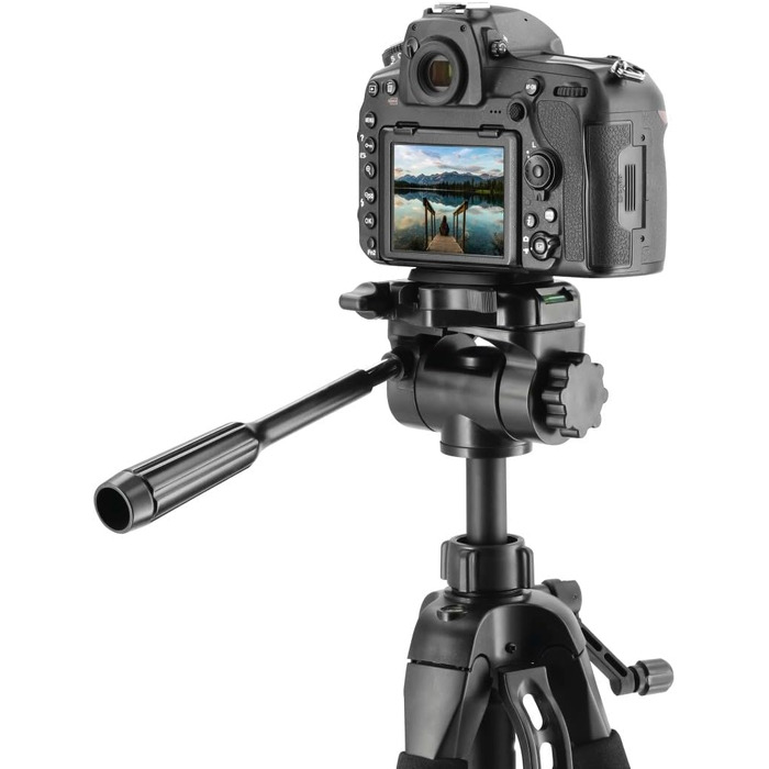 Штатив-трипод Hama Action 153 3D для камер, смартфонів та відеокамер, 3-позиційна голова, висота 170 см, чорний