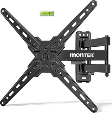 Кріплення для телевізора monTEK для плоских та вигнутих моніторів 13-55 дюймів, до 25 кг, поворотне та нахилене, висувна кріплення, VESA 400x400 мм