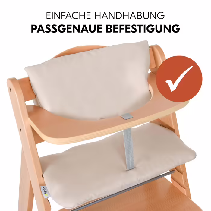 hauck 2-piece Deluxe Seat Cushion for Alpha Highchair - Seat Cushion/Seat Liner/Highchair Cushion (Beige)