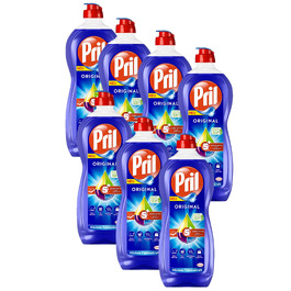 Засіб для миття посуду Pril 5 Plus Original, самоактивна формула для видалення жиру, 675 мл (набір 7 шт)
