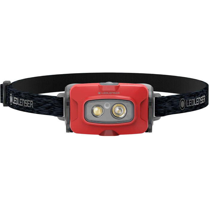 Ledlenser Rechargeable Headlamp | LED Headlamp 500 Lumens | Adventure Headlights Waterproof with Red Light | Outdoor Headlamp | Headlamp | Waterproof Head Flashlight IP68 (HF4R Core, Red)