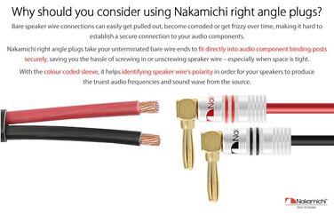 Навушникові роз'єми Nakamichi 24K позолота, 12-18 AWG, 4 мм, для динаміків, підсилювачів, Hi-Fi, AV Receiver, Stereo, домашній кінотеатр, аудіокабель, 4 шт. (2 пари)