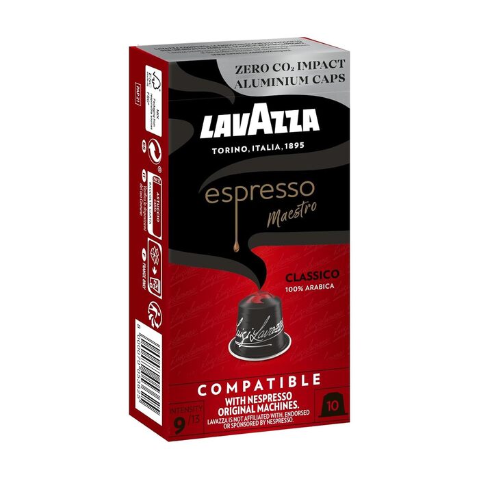 Кава Lavazza Espresso Maestro у капсулах для Nespresso Original, 100 шт, з нотками какао та карамелі, інтенсивність 8/13, темне обсмаження
