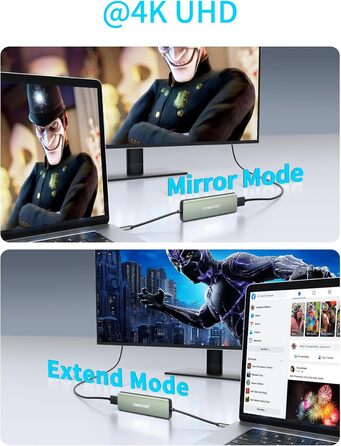 Док-станція Lemorele 2025 Upgrade: USB-C/A, 10Gbps, 3 монітори, 14 в 1, HDMI 4K, Ethernet, USB 3.2/2.0, VGA, Type-C 3.1, PD 100W, SD/TF, для Windows, MacBook (зелена)