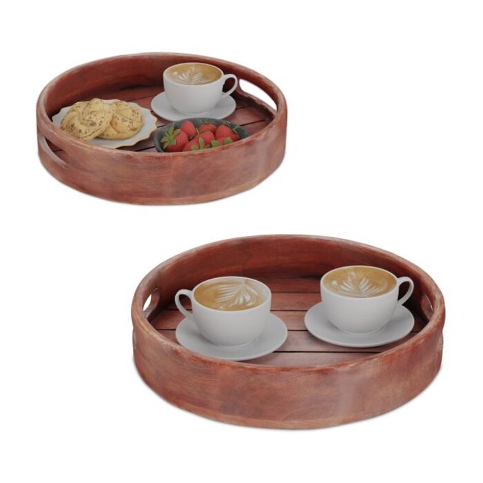 Лоток Relaxdays Mango Wood 2 шт. Встановити
