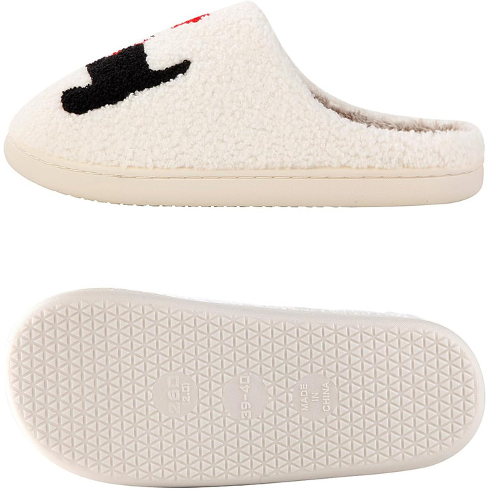 Тапочки домішки Bolukets для жінок та чоловіків, зимові, теплі, плюшеві, у вигляді тварин, з помпоном-шапочкою (39/40 EU)