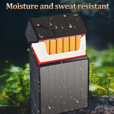 Алюмінієве екіпіровочне кейс для сигарет 2 в 1 з електронним запальничкою (20 шт.), елегантний дизайн