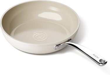 Набір сковорідок Redchef з керамічним покриттям, алюміній, індукційні, 20/24/28 см, для всіх типів плит, без PTFE, PFAS, PFOA, для духовки (24 см, Бежевий)