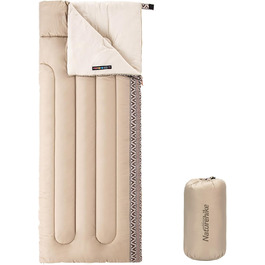 Спальний мішок Naturehike для дорослих та дітей: водовідштовхувальний, легкий, 3-4 сезони, 190 x 75 см, кремовий