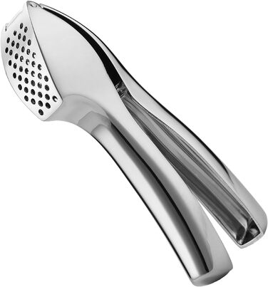 Houlime Garlic Press – stainless steel, easy to clean, easy to squeeze, professional garlic mincer with 5-year warranty, HHLM001