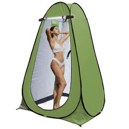 Намет для душу та туалету намет-розкладачка 2-4 особи, армійний колір, для кемпінгу, відпочинку на природі, пляжу, з сумкою та аксесуарами