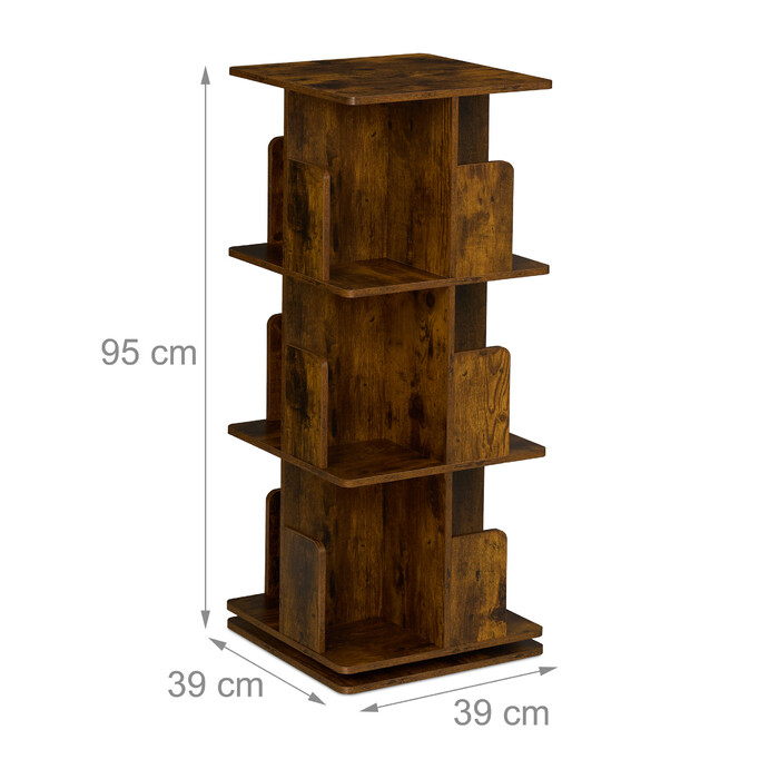 Relaxdays Corner Bookshelf Industrial Design