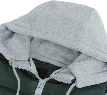 Жіноча степна жилетка YYNUDA з капюшоном, легка пухова жилетка, тепла, з прошарком, зимова жилетка, для активного відпочинку, S, зелена