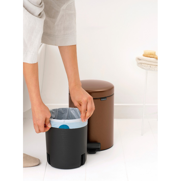 Сміттєвий кошик з педаллю BRABANTIA NewIcon, 5 л, Warm Bronze