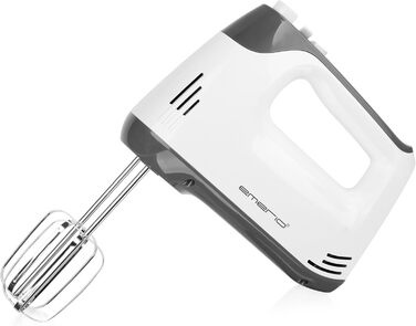 Електричний міксер EMERIO HM-124178 (400 Вт) з 6 швидкостей та турборежимом, нержавіючі насадки (для тіста та збивання)