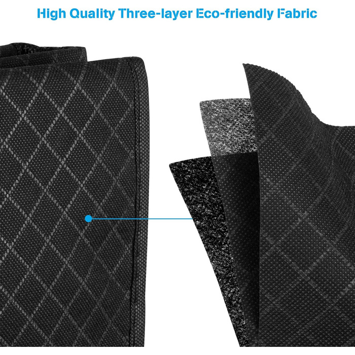 4 шт. Органайзери для зберігання під ліжком з кришкою, тканинні, чорні