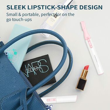 TOUCHBeauty Електричний тример для брів AG-815B (Рожевий) - прецизійний коректор з гребенем, бездротовий, для жінок