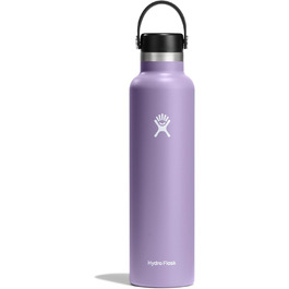 HYDRO FLASK - 621ml (21oz) Water Bottle with Lid - Vacuum Insulated, Reusable Stainless Steel Bottle - Leak-Proof Lid - Hot & Cold - Small Opening - (680 g, Moonshadow Purple, 710 ml)