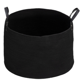 HOMCOM Laundry Basket 88L Folding Clothes Hamper with Handle, Laundry Box for Bathroom, 56 x 56 x 35.5 cm, Black | Aosom