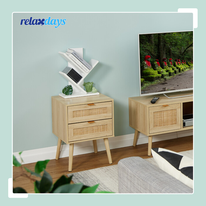 Біла книжкова шафа Relaxdays у формі дерева