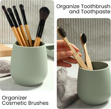 Сучасний набір для ванної кімнати AJEUNGAIN сірого кольору: мильниця, стакан для зубної пасти, піднос. Організатор для ванної кімнати (сірий). 3 предмети